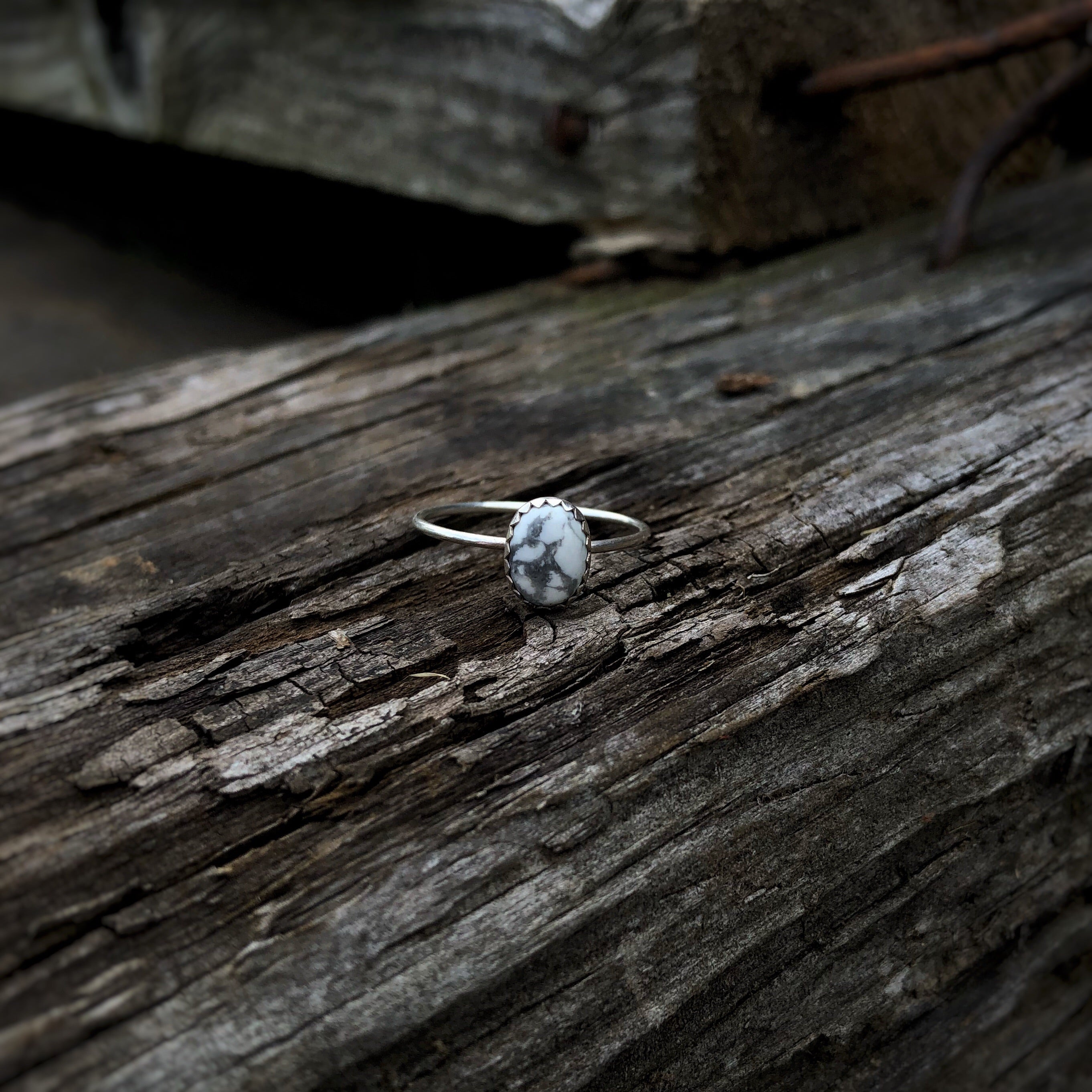 Durango Stacking Ring in 'White Buffalo'
