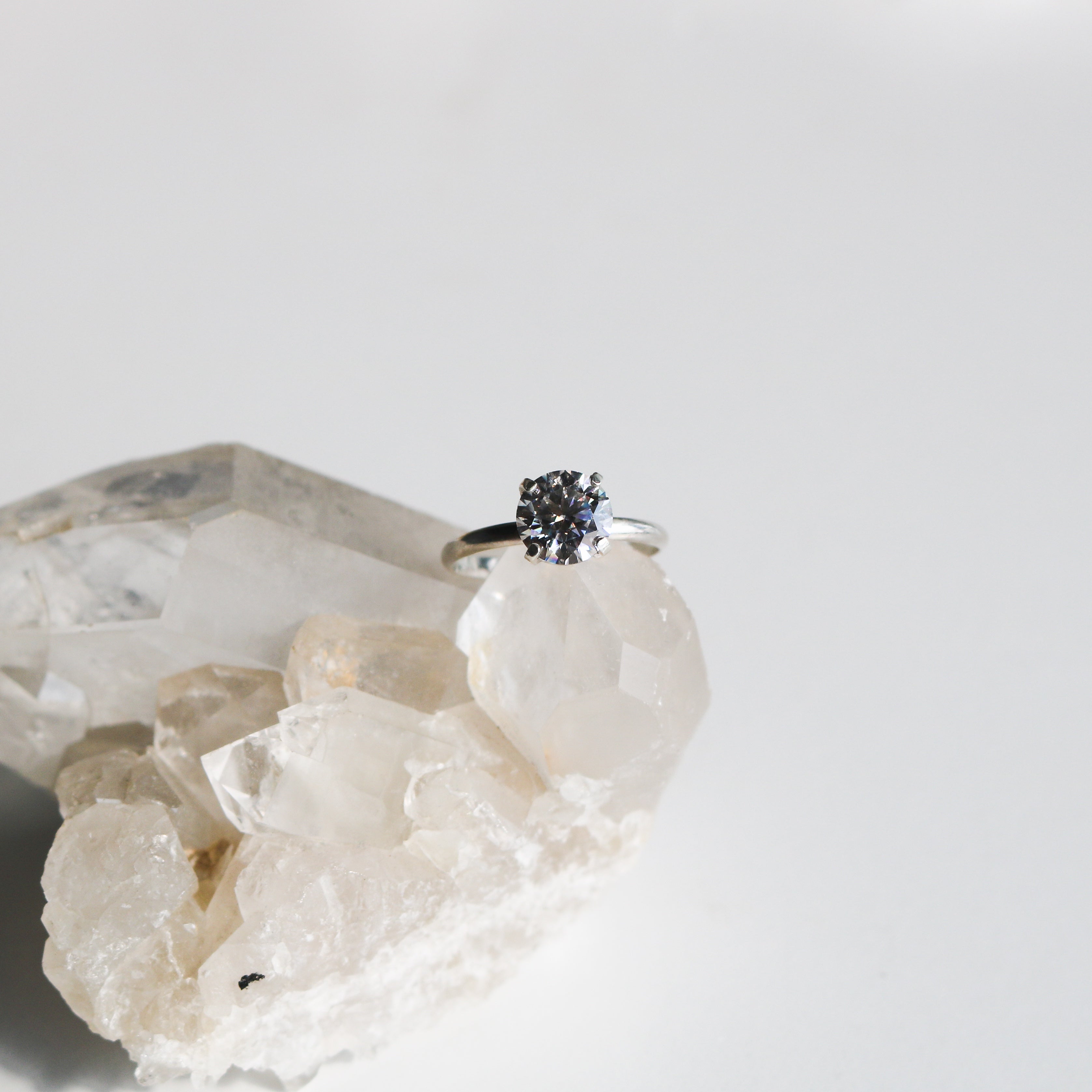 Classic Engagement Ring in Sterling Silver // Made to Order